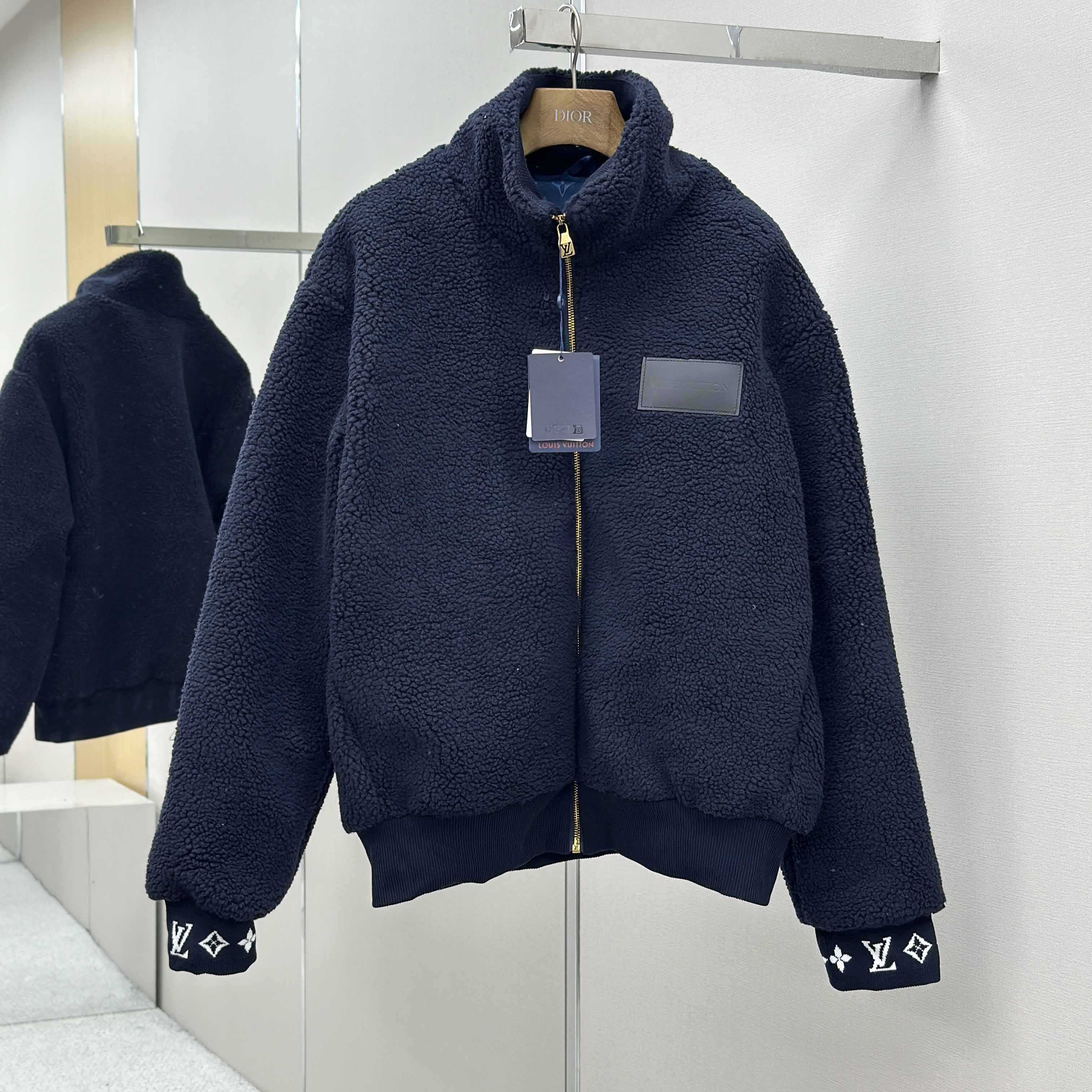 Louis Vuitton Leather Patch Fleece Blouson   1AGLXL - FashionPlug