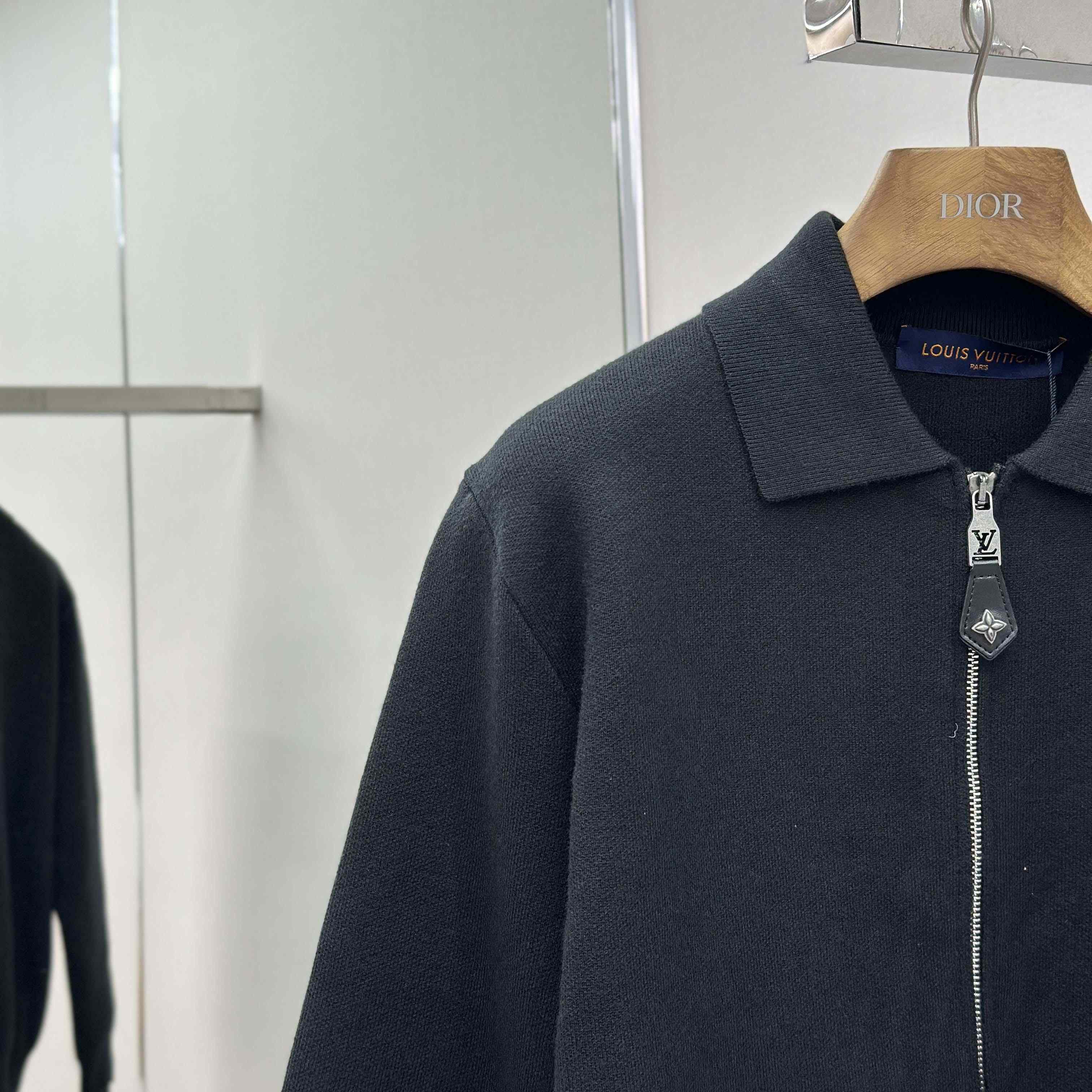 Louis Vuitton Knit Blouson With Leather Details   1AH347 - FashionPlug