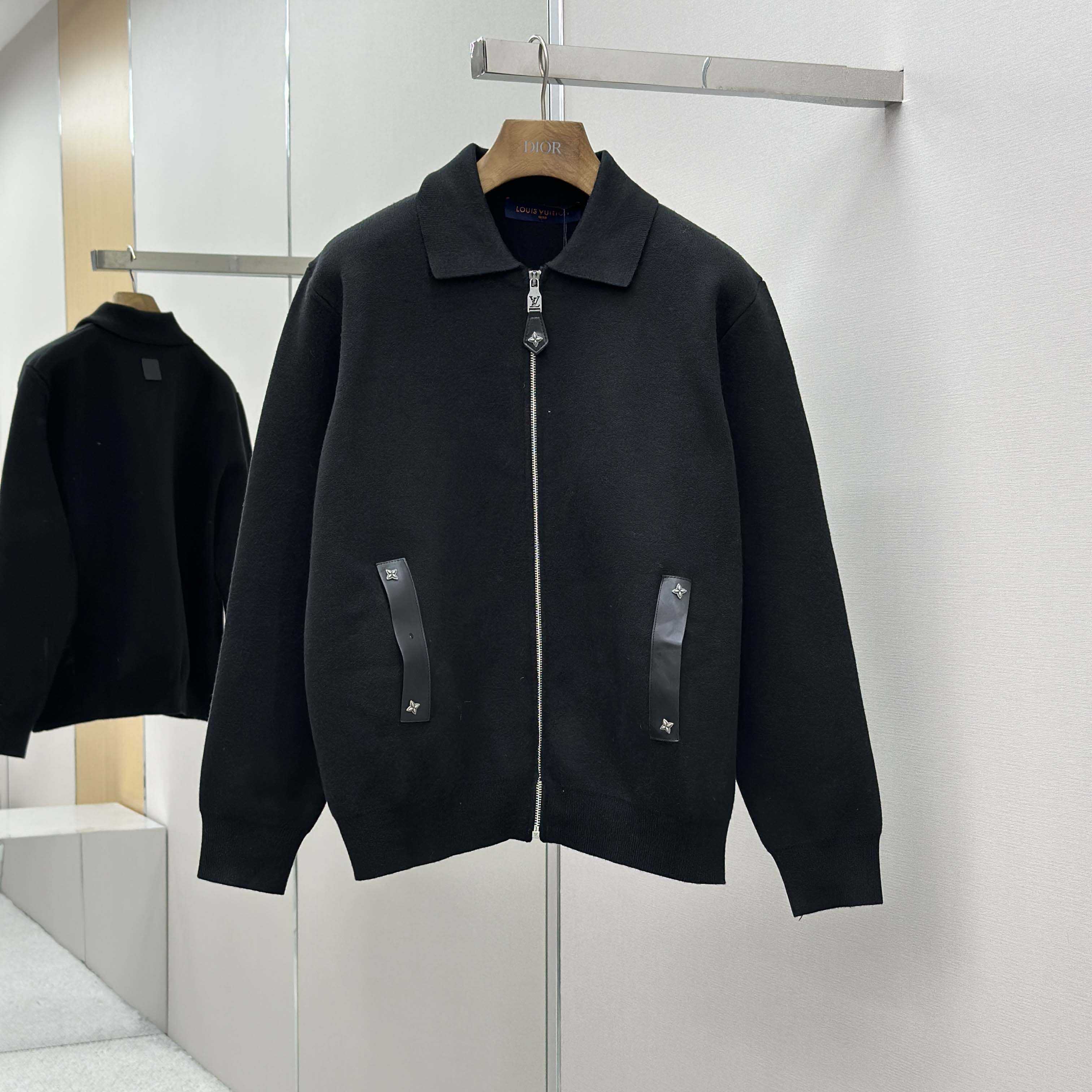 Louis Vuitton Knit Blouson With Leather Details   1AH347 - FashionPlug