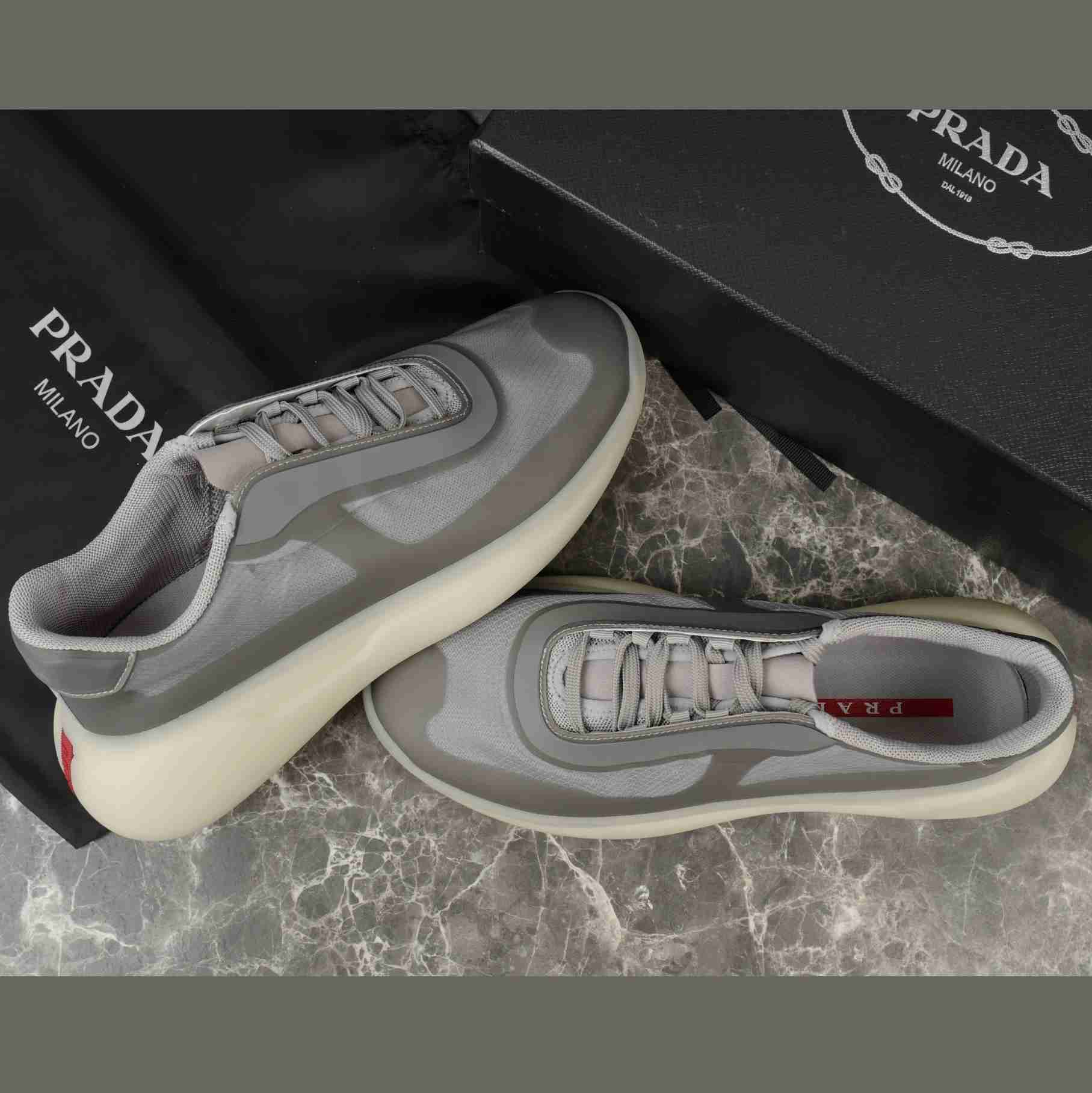 Prada America's Cup Re-Nylon And Bike Fabric Sneakers - FashionPlug