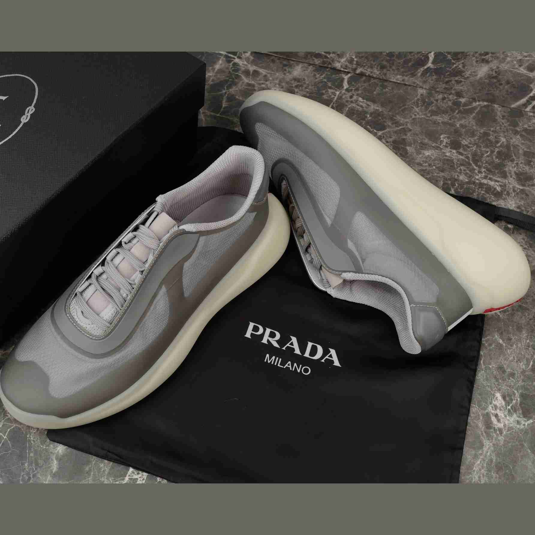Prada America's Cup Re-Nylon And Bike Fabric Sneakers - FashionPlug