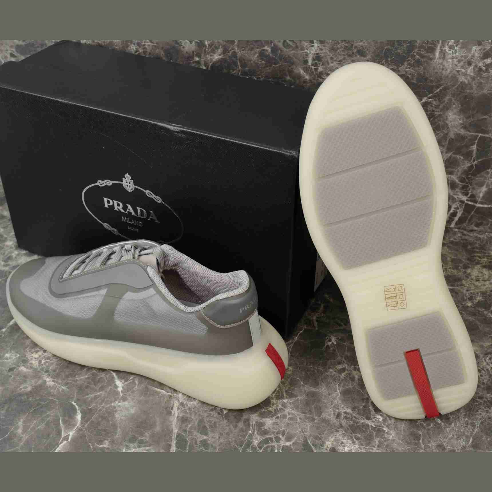 Prada America's Cup Re-Nylon And Bike Fabric Sneakers - FashionPlug