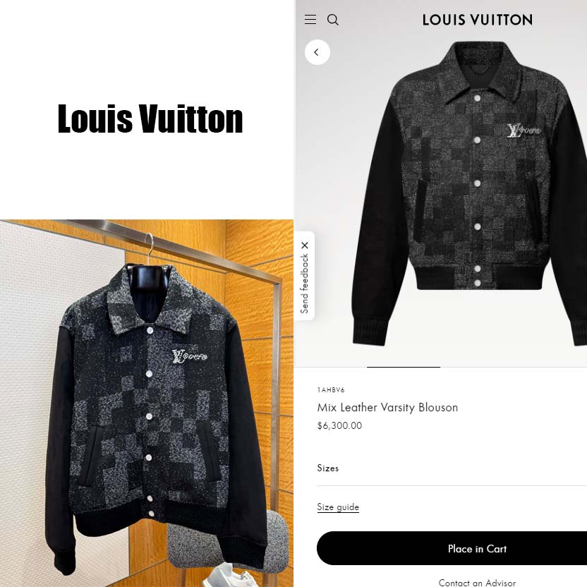 Louis Vuitton Mix Leather Varsity Blouson   1AHBV6 - FashionPlug