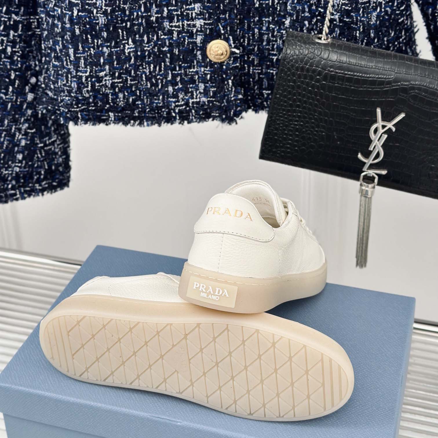 Prada Leather Sneaker - FashionPlug
