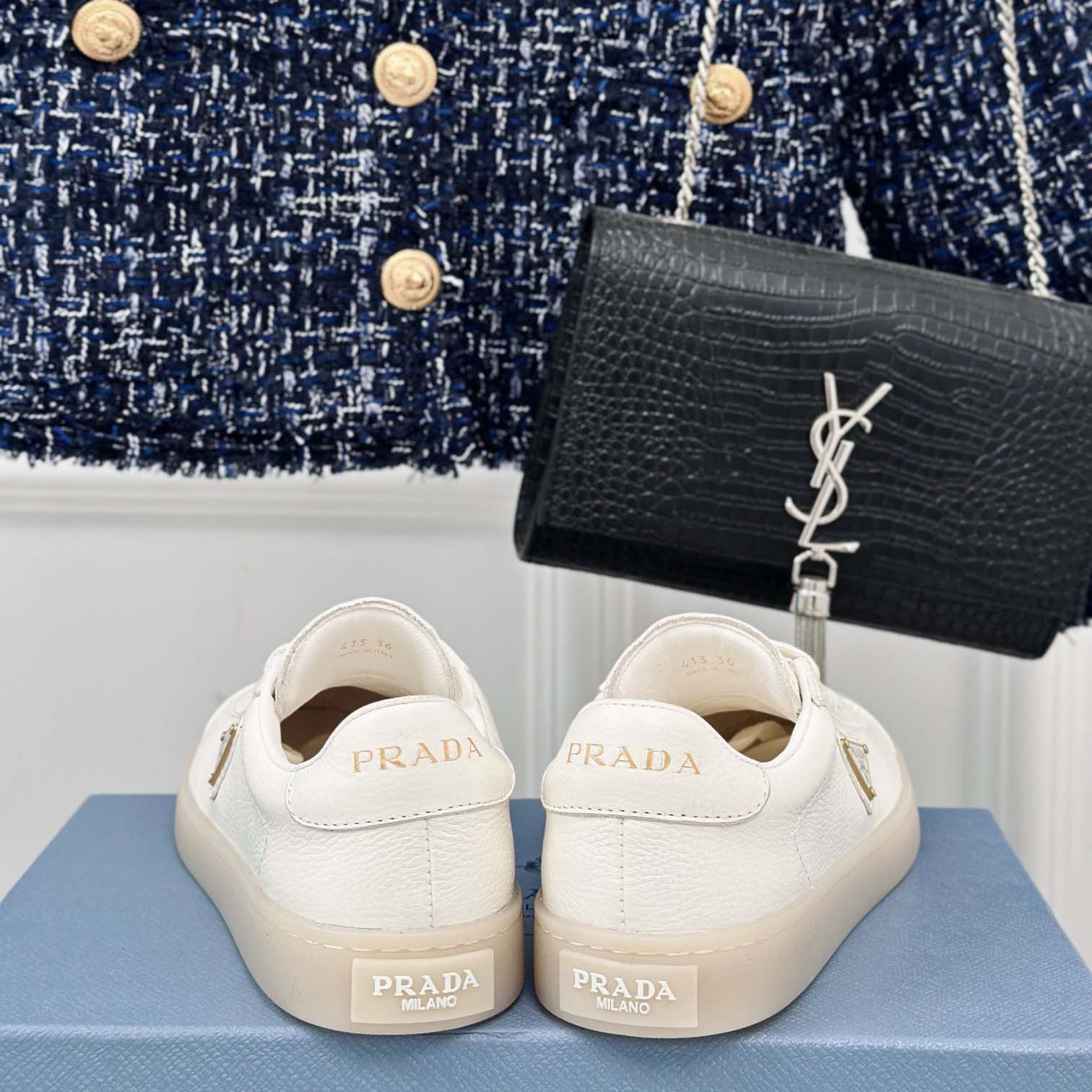 Prada Leather Sneaker - FashionPlug