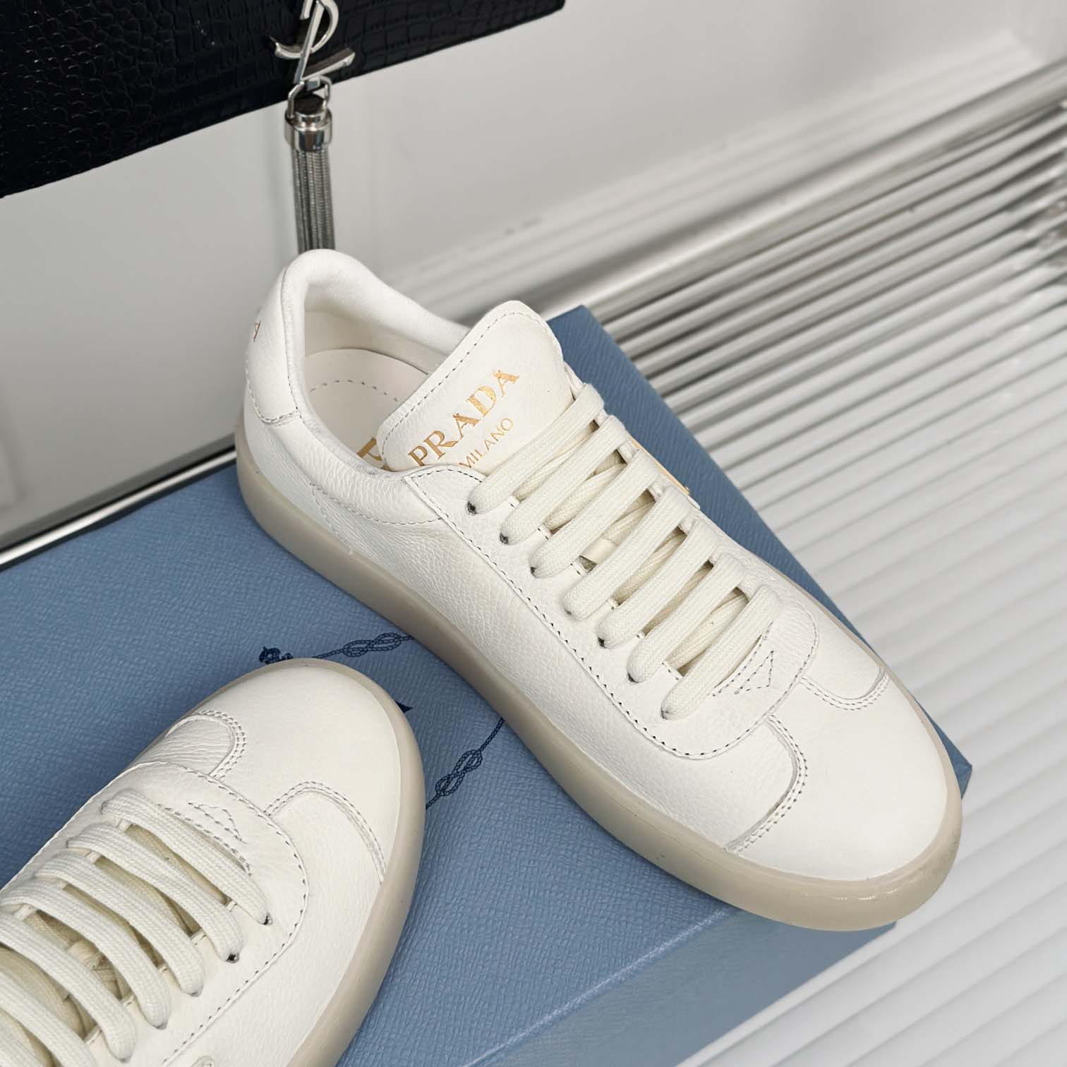 Prada Leather Sneaker - FashionPlug