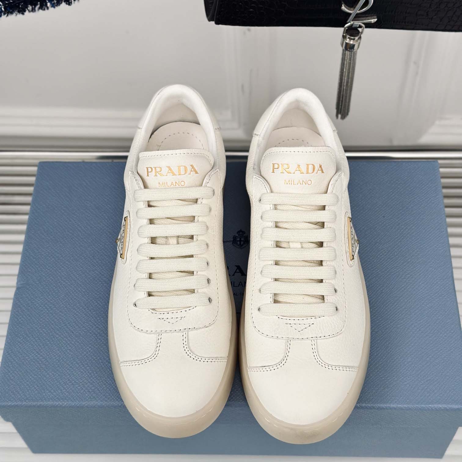 Prada Leather Sneaker - FashionPlug