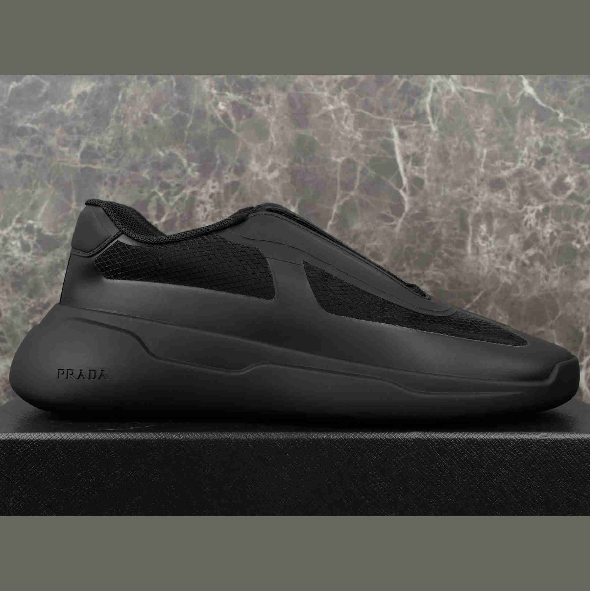 Prada America's Cup Re-Nylon And Bike Fabric Sneakers - FashionPlug
