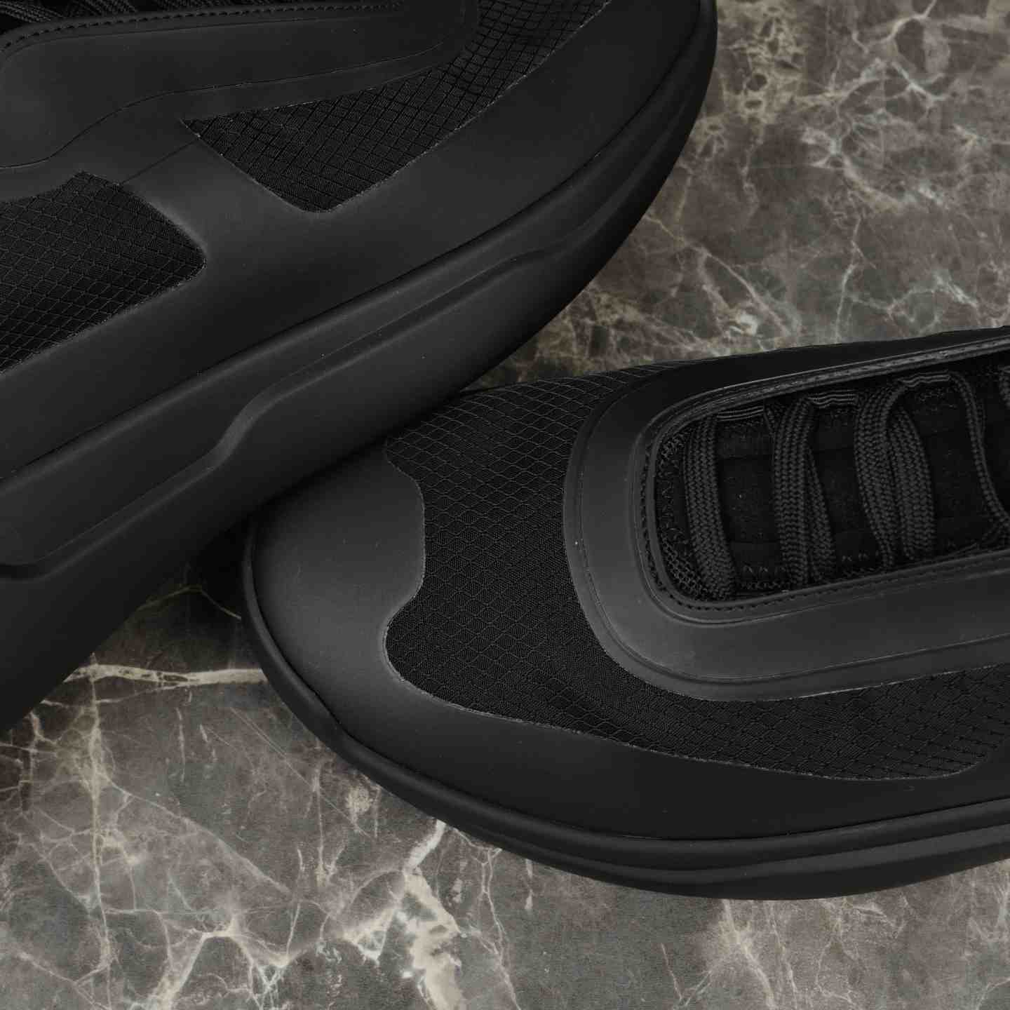 Prada America's Cup Re-Nylon And Bike Fabric Sneakers - FashionPlug