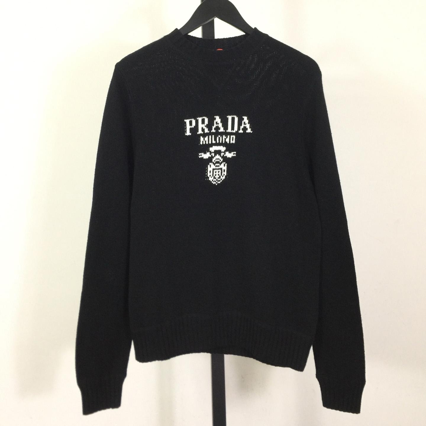 Prada Wool and cashmere crew-neck sweater - FashionPlug