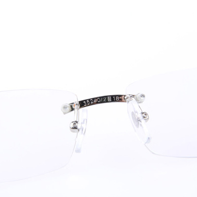 Cartier CT_3524012 White Buffalo Eyeglasses In Silver - FashionPlug