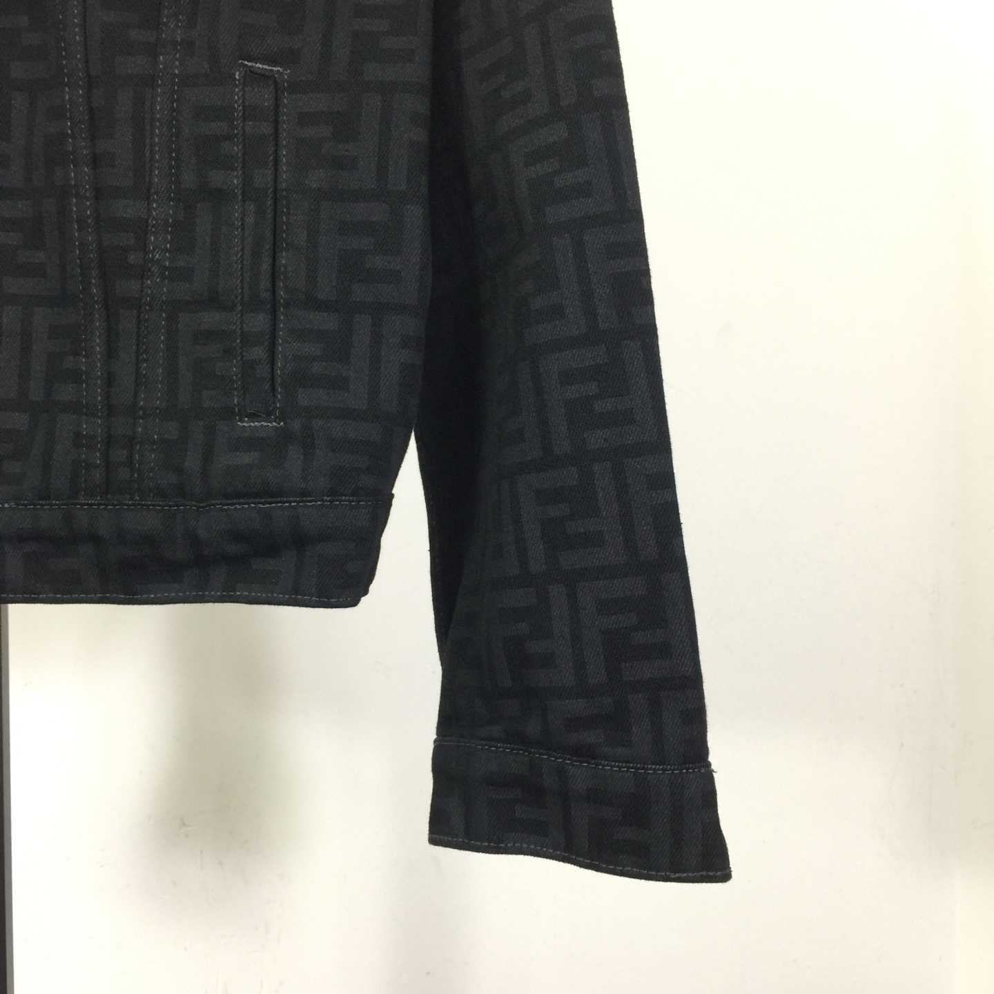 Fendi Black FF Denim Jacket - FashionPlug