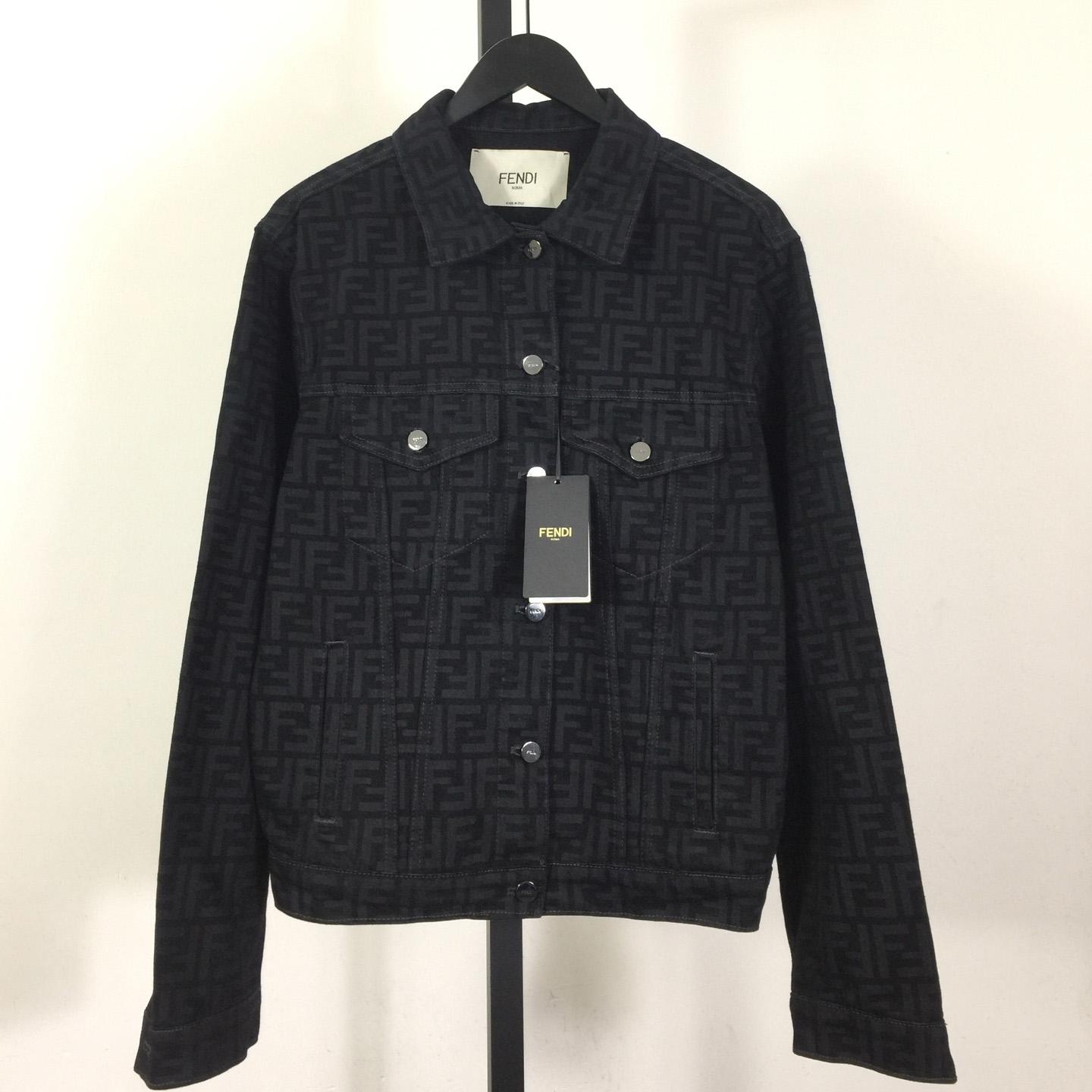 Fendi Black FF Denim Jacket - FashionPlug