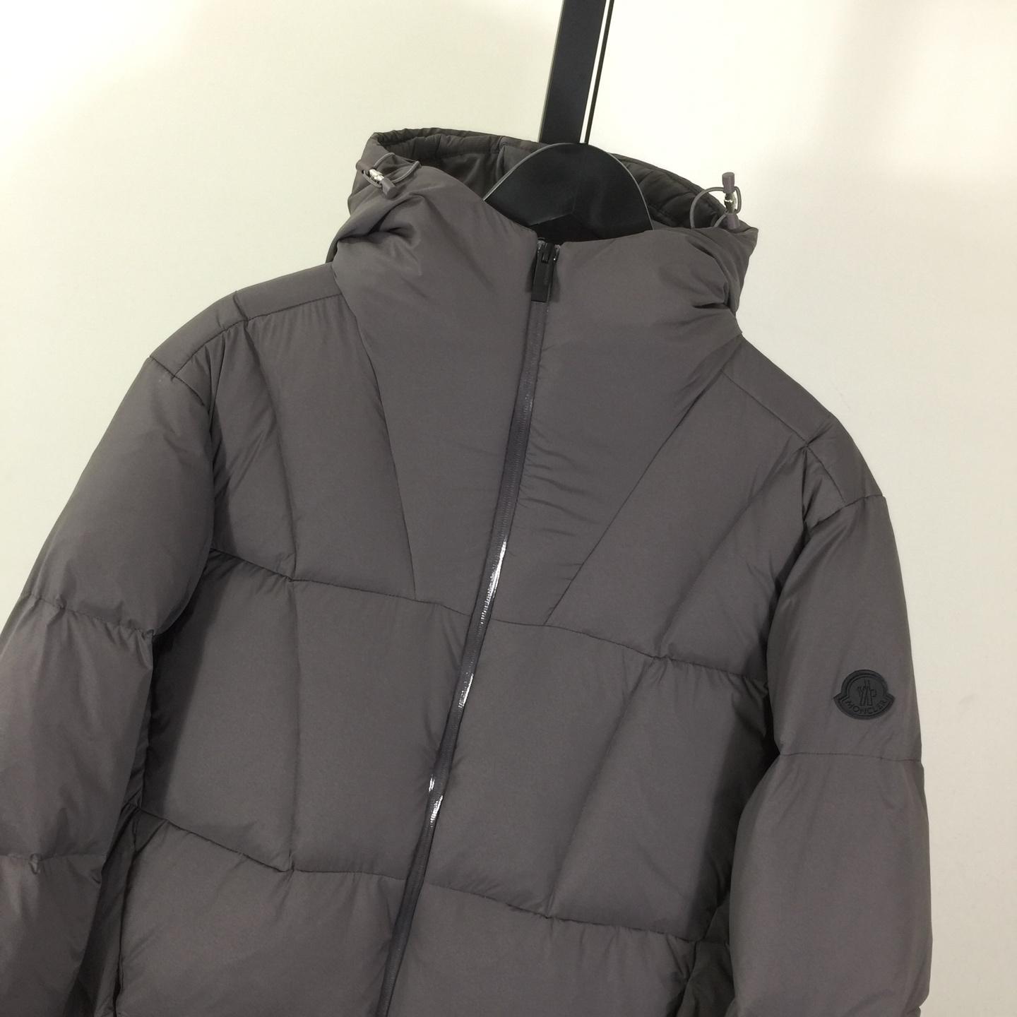 Moncler Fusain Hooded Short Down Jacket - FashionPlug