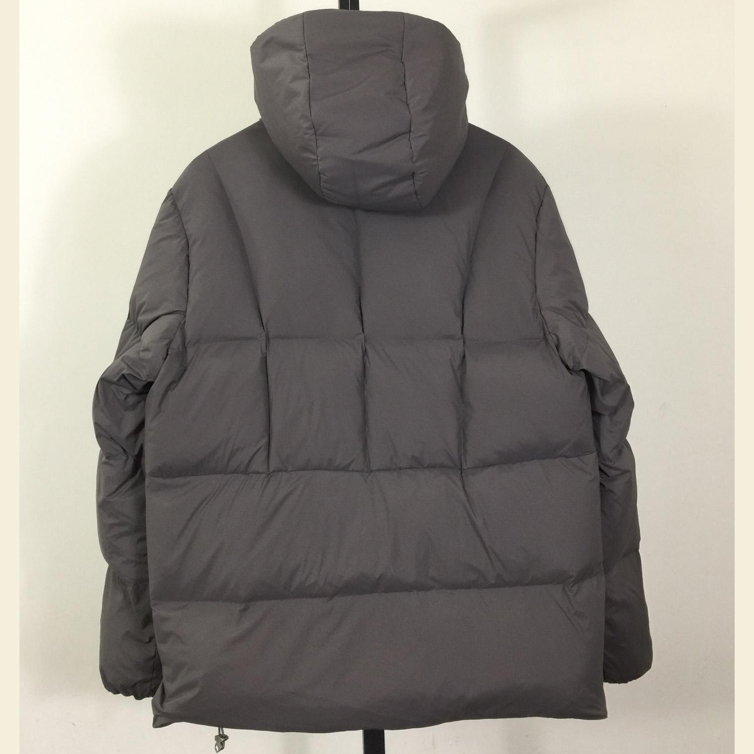 Moncler Fusain Hooded Short Down Jacket - FashionPlug