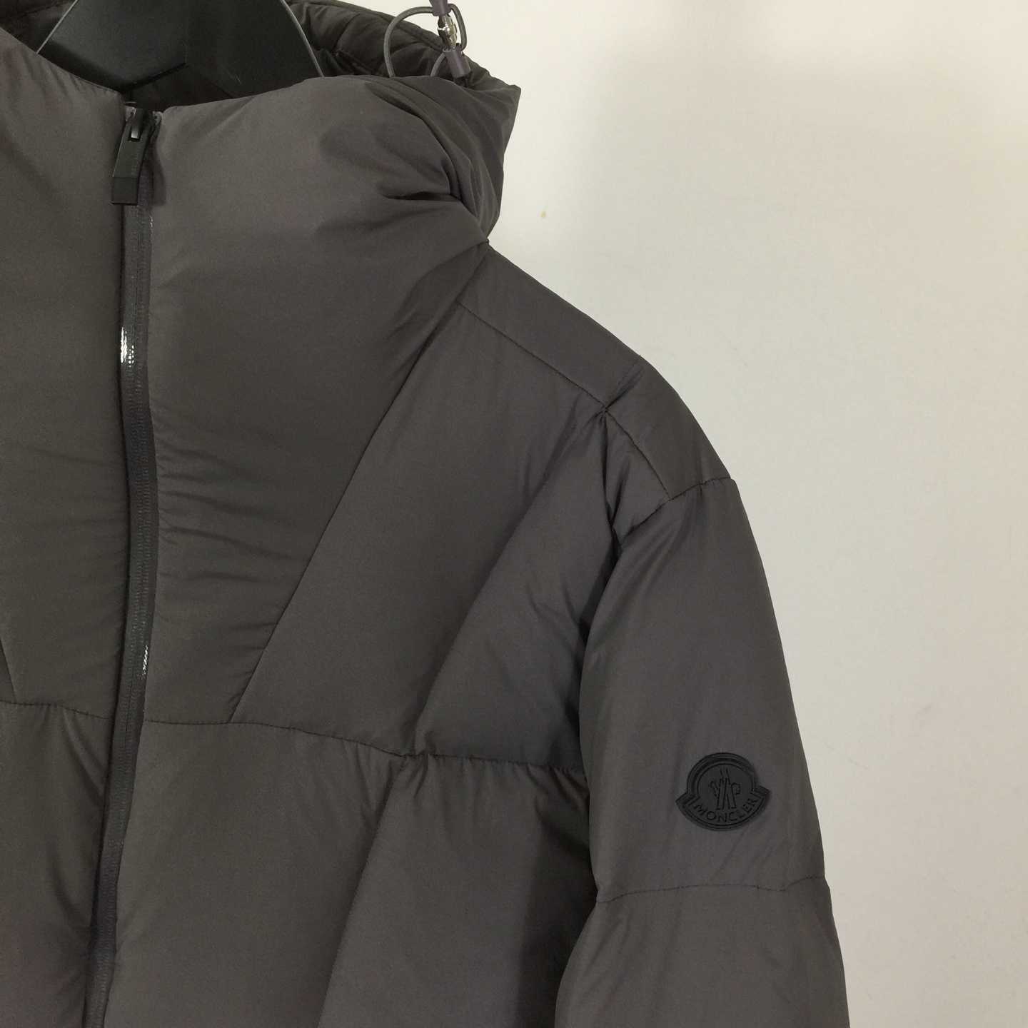 Moncler Fusain Hooded Short Down Jacket - FashionPlug