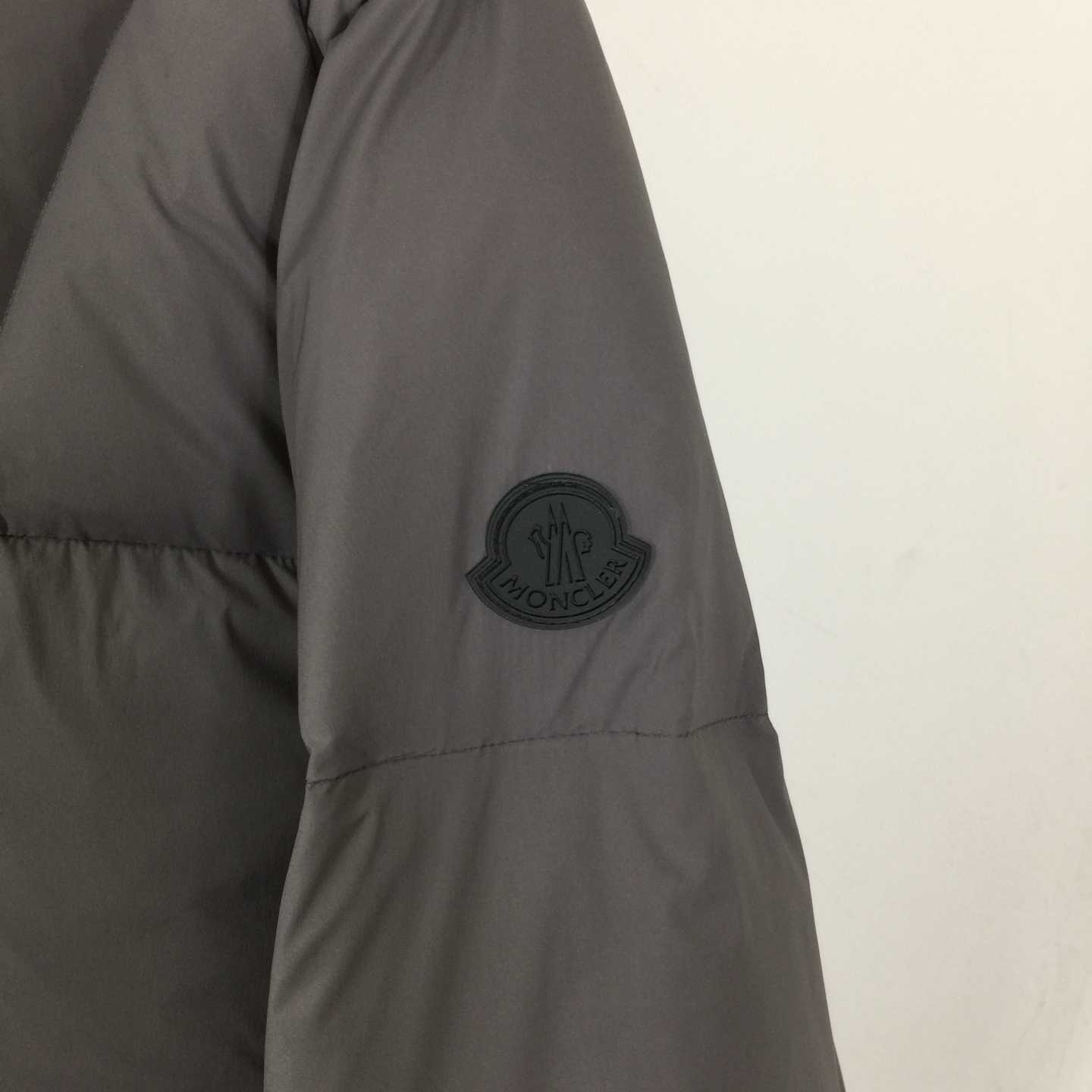 Moncler Fusain Hooded Short Down Jacket - FashionPlug