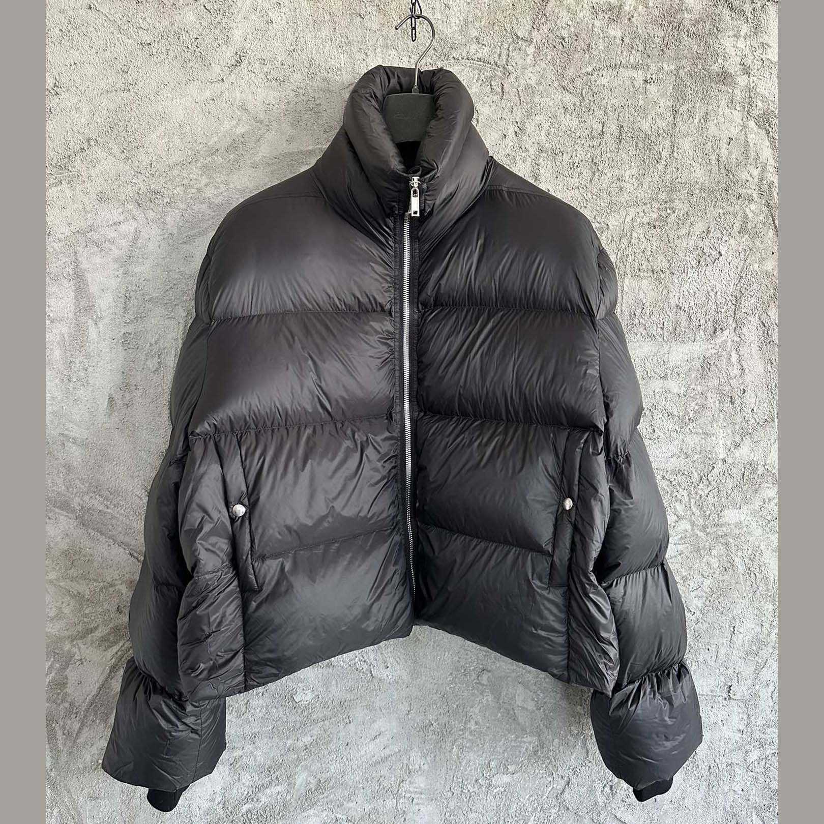 Rick Owens Turtle Nylon Cropped Puffer Jacket  - FashionPlug