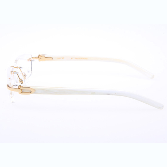 Cartier CT_3524012 White Buffalo Eyeglasses In Gold - FashionPlug