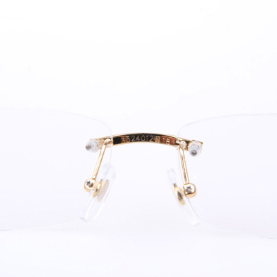 Cartier CT_3524012 White Buffalo Eyeglasses In Gold - FashionPlug