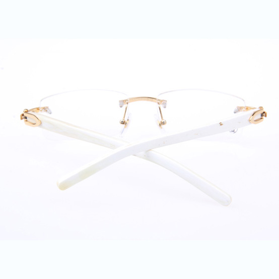 Cartier CT_3524012 White Buffalo Eyeglasses In Gold - FashionPlug
