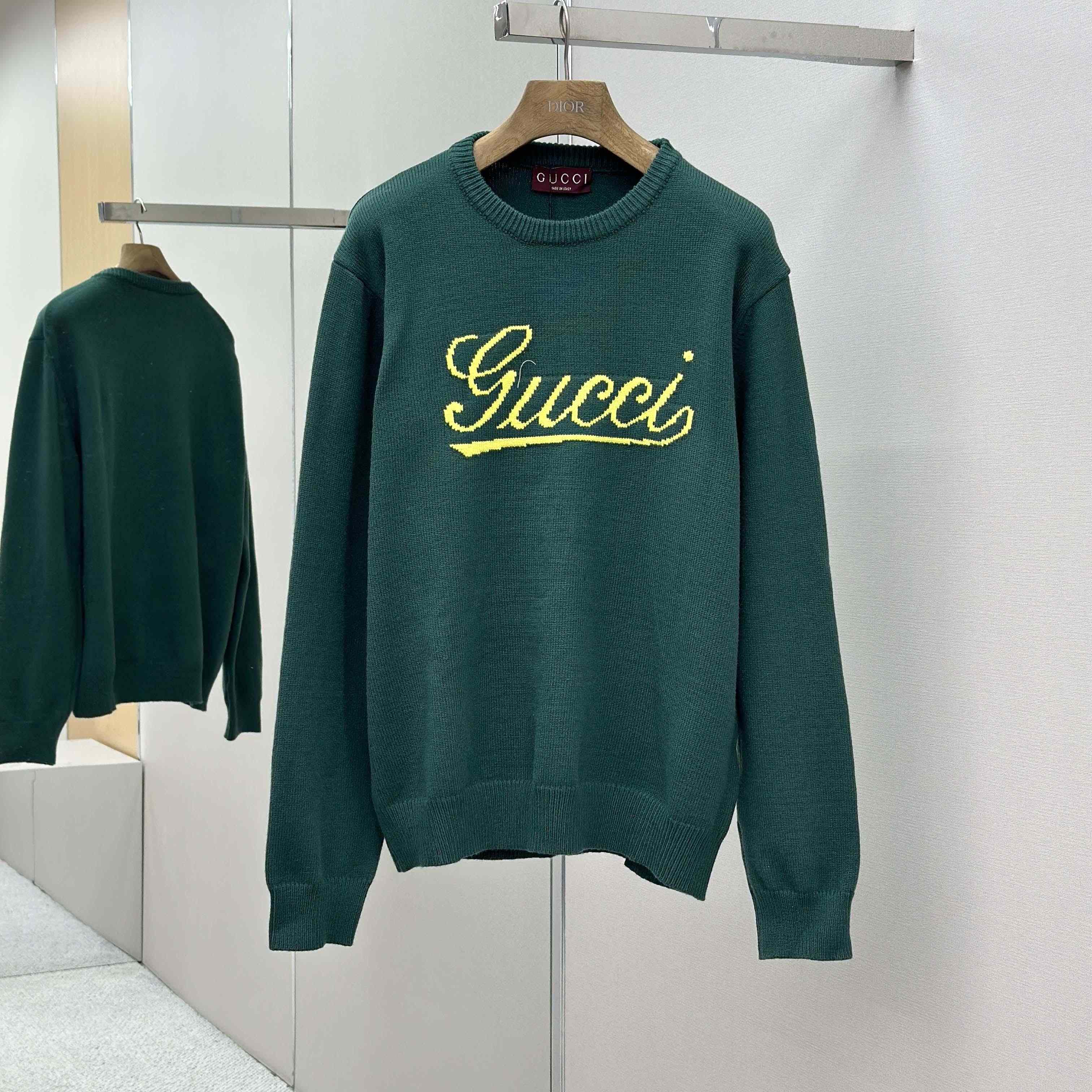 Gucci Knit Wool Sweater With Intarsia - FashionPlug