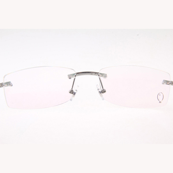 Cartier CT_3524012 White Mix Black Buffalo Eyeglasses In Silver - FashionPlug