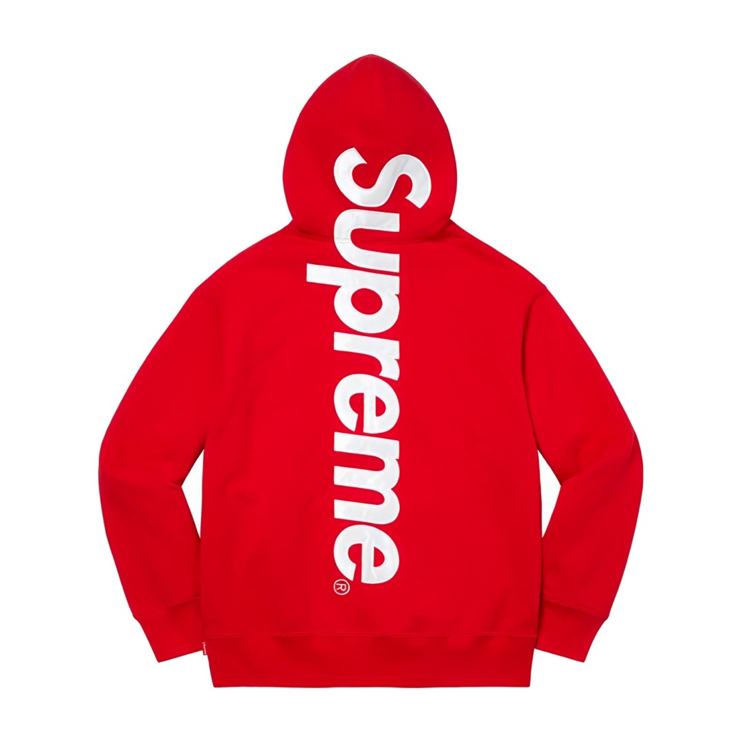 Supreme Satin Appliqué Hooded Sweatshirt - FashionPlug