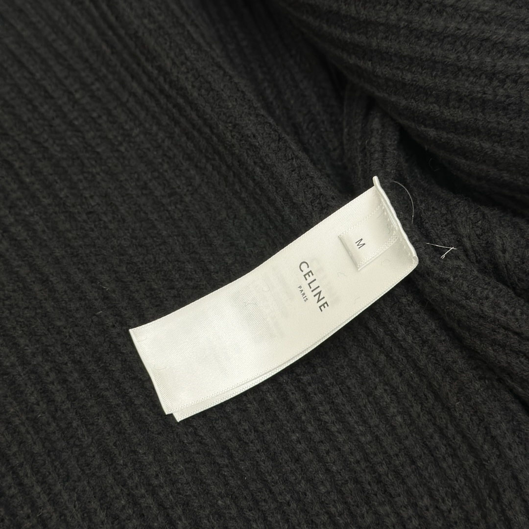 Celine Hooded Cardigan In Ribbed Wool - FashionPlug