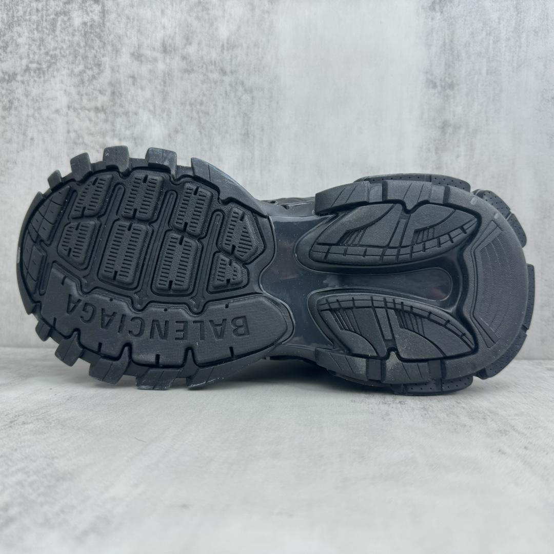 Balenciaga Track Signature Sneaker In Black And White - FashionPlug