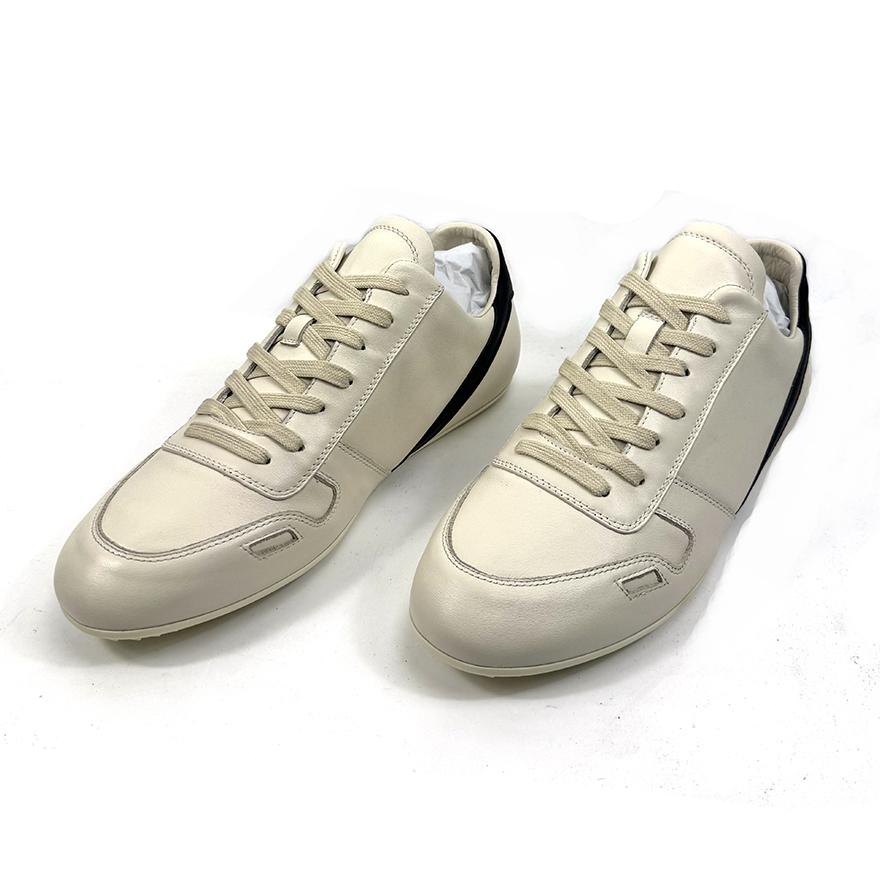 Rick Owens Minimal Sneak Leather Panel Sneakers - FashionPlug