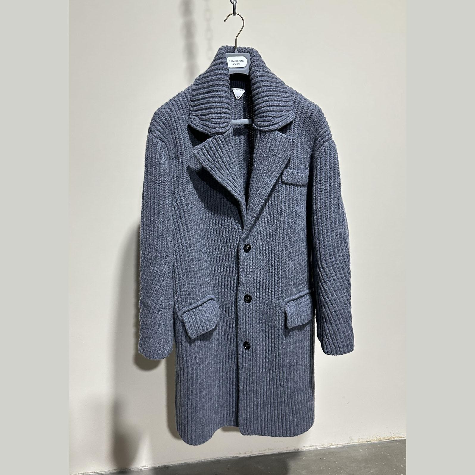 Bottega Veneta Felted Wool Knitted Coat - FashionPlug