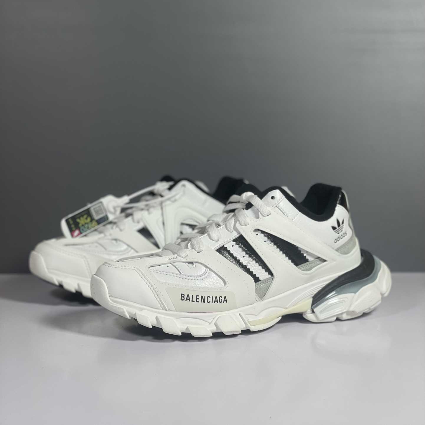 Adidas x Balenciaga Track Sneaker 'White Black' - FashionPlug