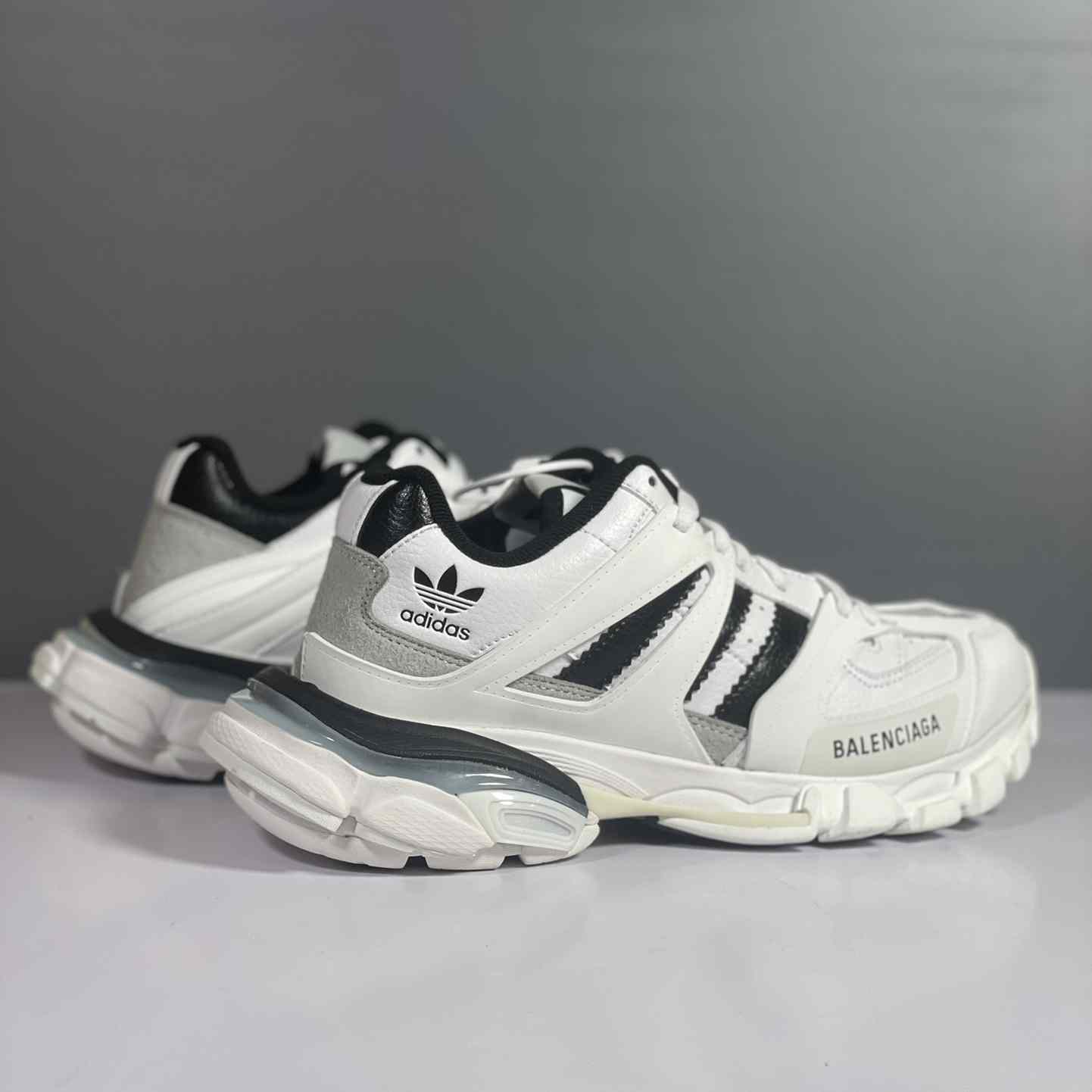 Adidas x Balenciaga Track Sneaker 'White Black' - FashionPlug