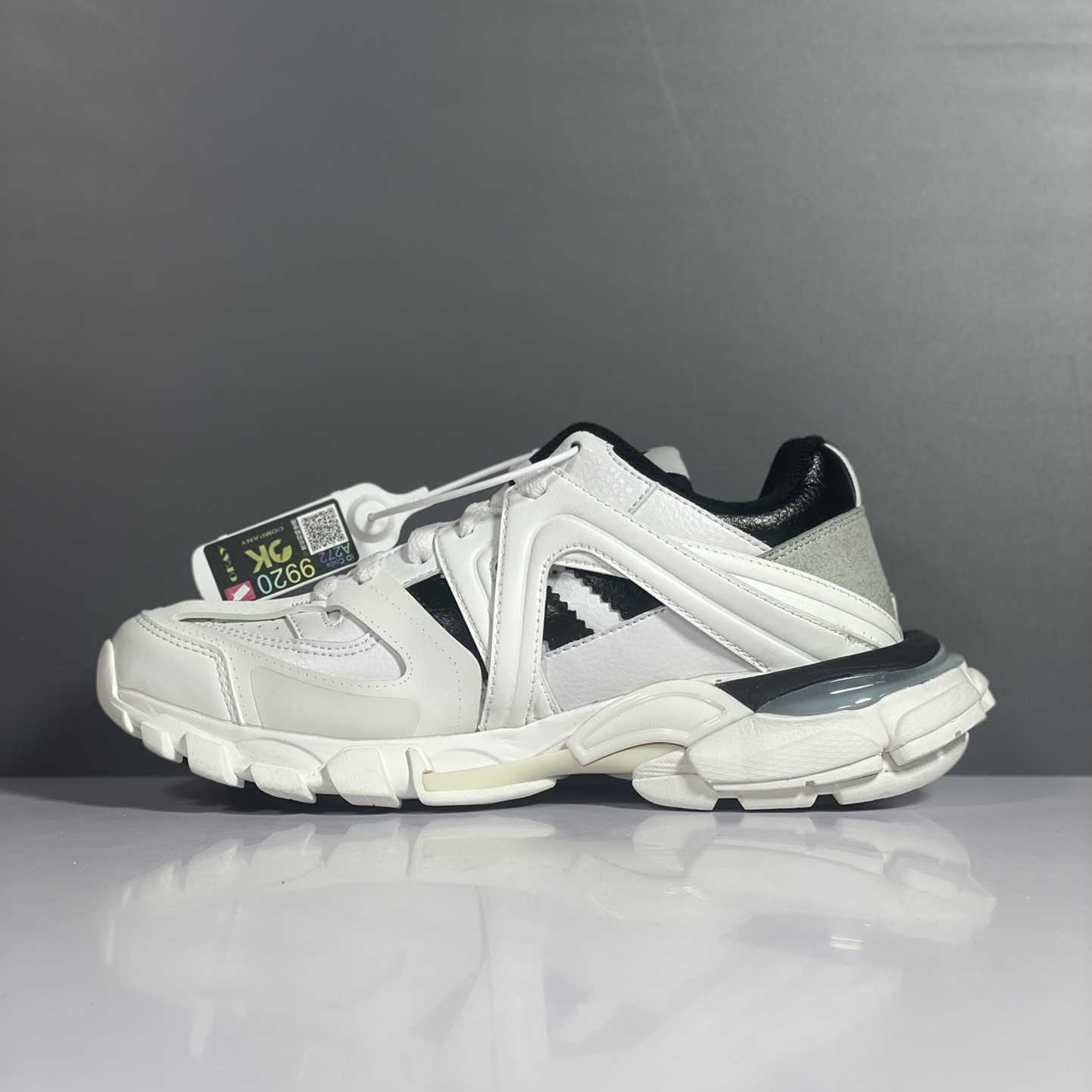 Adidas x Balenciaga Track Sneaker 'White Black' - FashionPlug