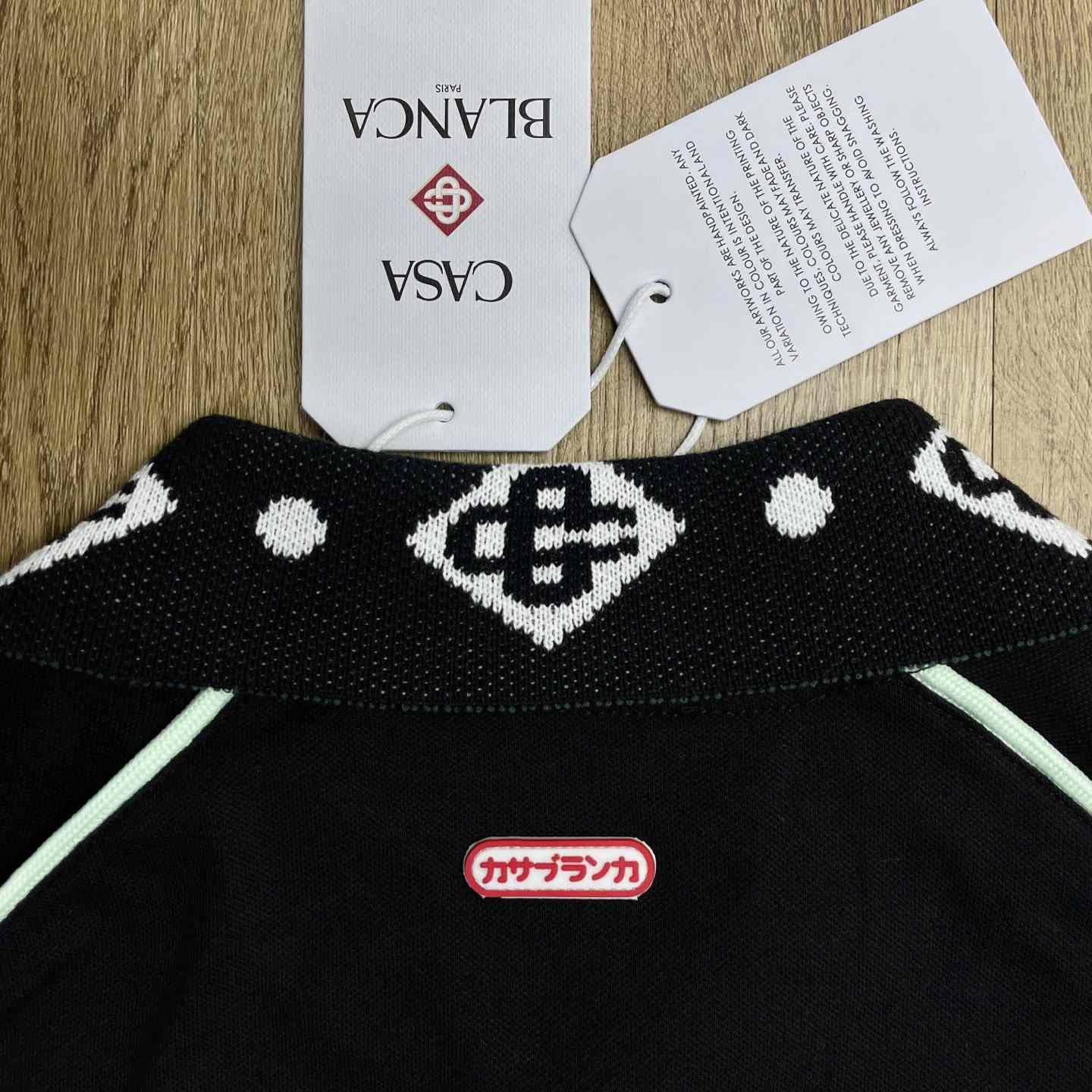 Casablanca Chenille Collar Raglan Polo Shirt   c1107 - FashionPlug