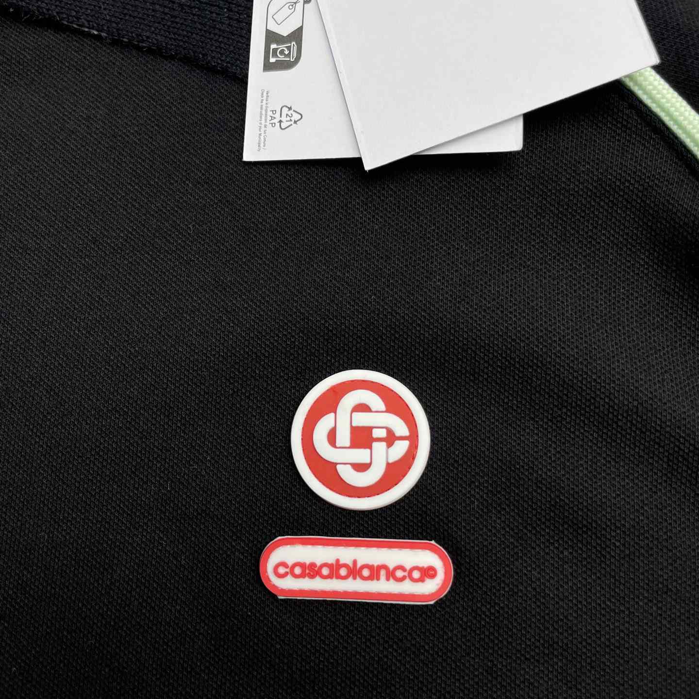 Casablanca Chenille Collar Raglan Polo Shirt   c1107 - FashionPlug