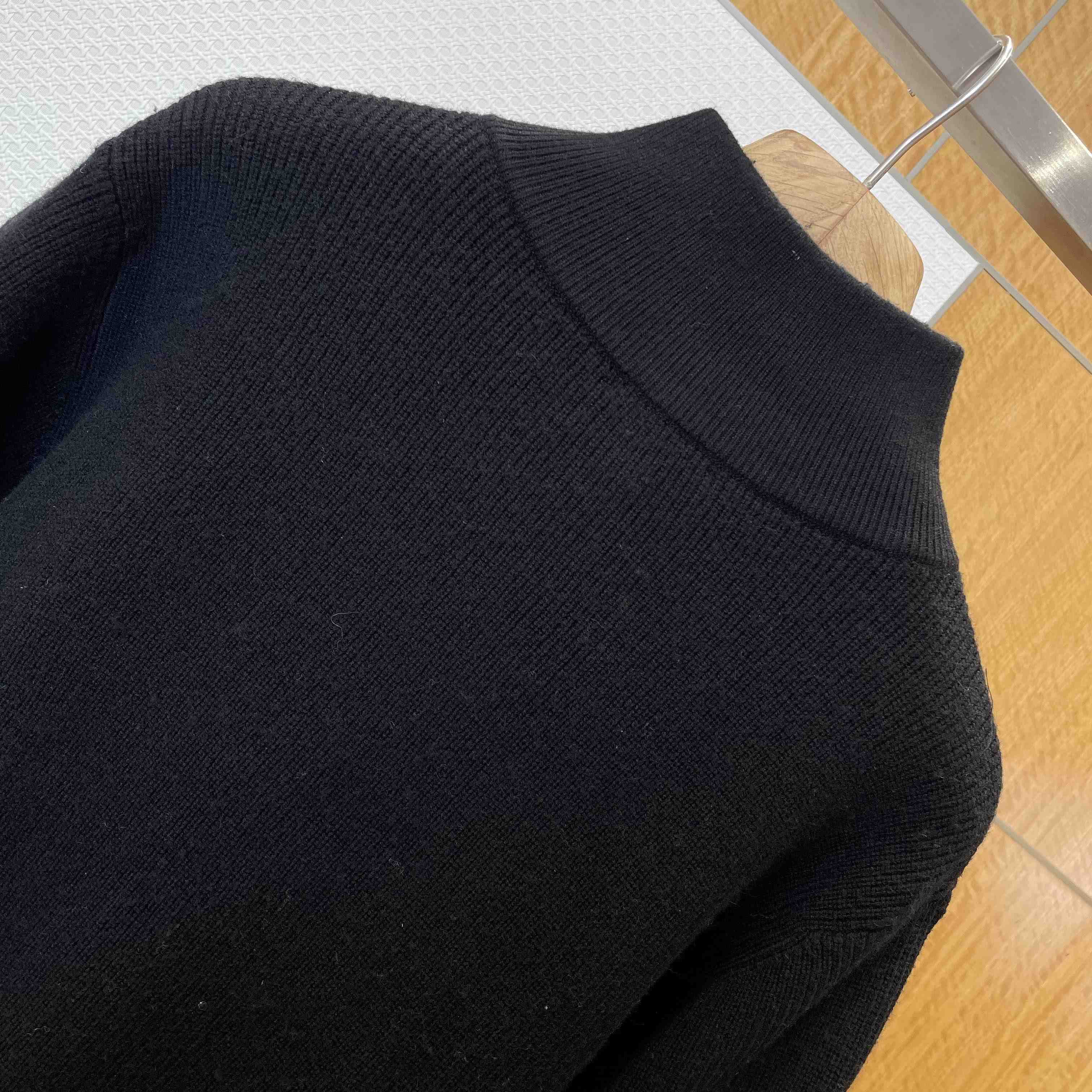 Celine Triomphe Trucker Sweater In Ribbed Wool - FashionPlug