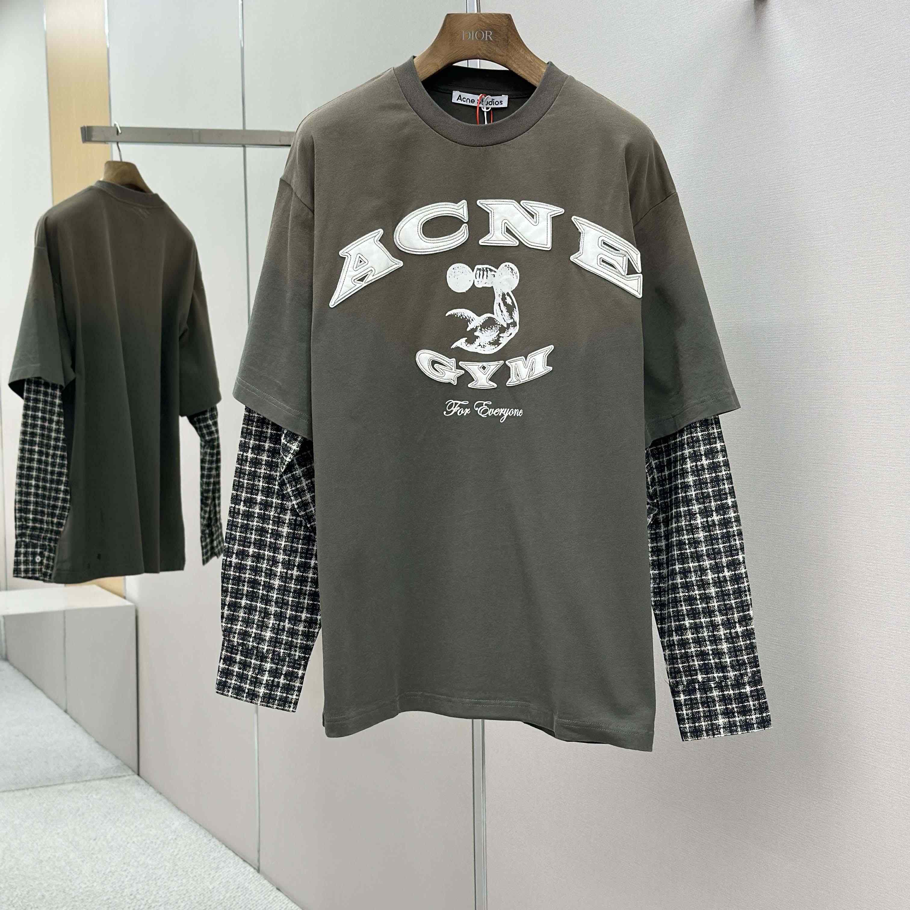 Acne Studios Layered Logo T-shirt - FashionPlug
