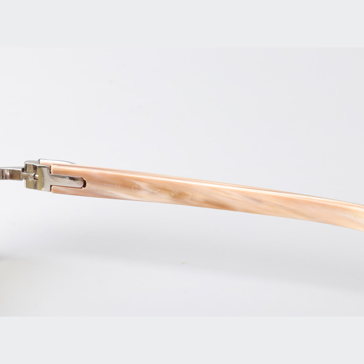 Cartier CT_3524012 White Buffalo Sunglasses In Silver Brown - FashionPlug