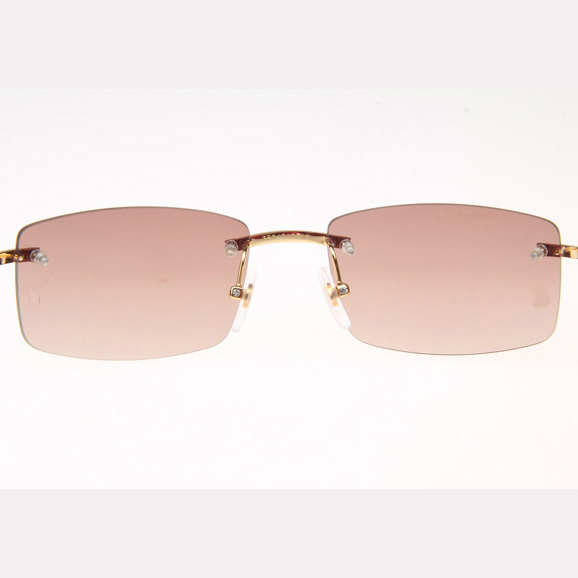 Cartier CT_3524012 White Mix Black Buffalo Sunglasses In Gold Brown - FashionPlug