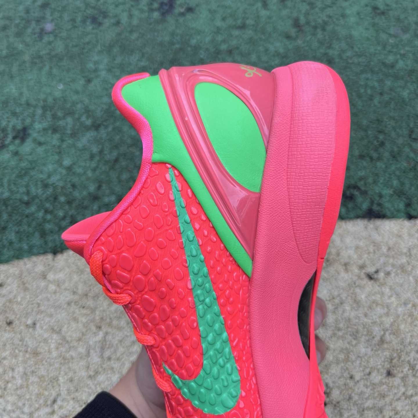 Nike Zoom Kobe 6 Protro “Reverse All-Star” Custom Basketball Shoes Red/Green  - FashionPlug