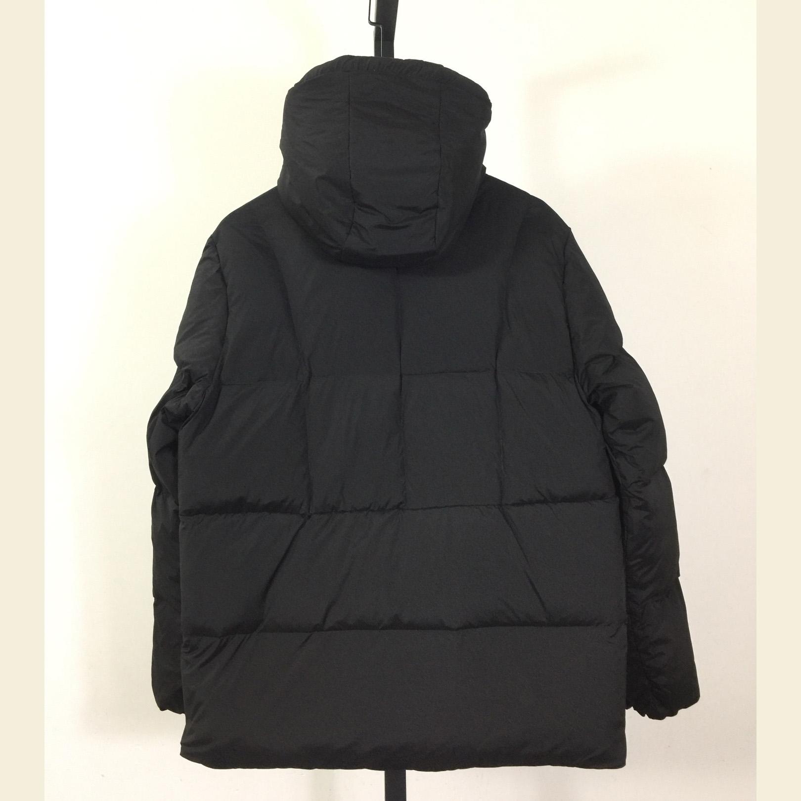 Moncler Fusain Hooded Short Down Jacket - FashionPlug