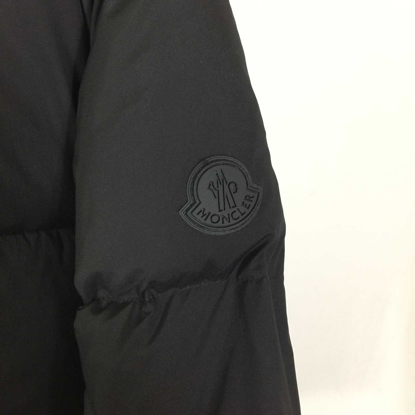 Moncler Fusain Hooded Short Down Jacket - FashionPlug