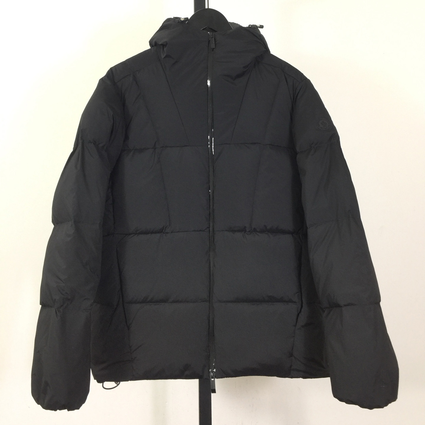 Moncler Fusain Hooded Short Down Jacket - FashionPlug
