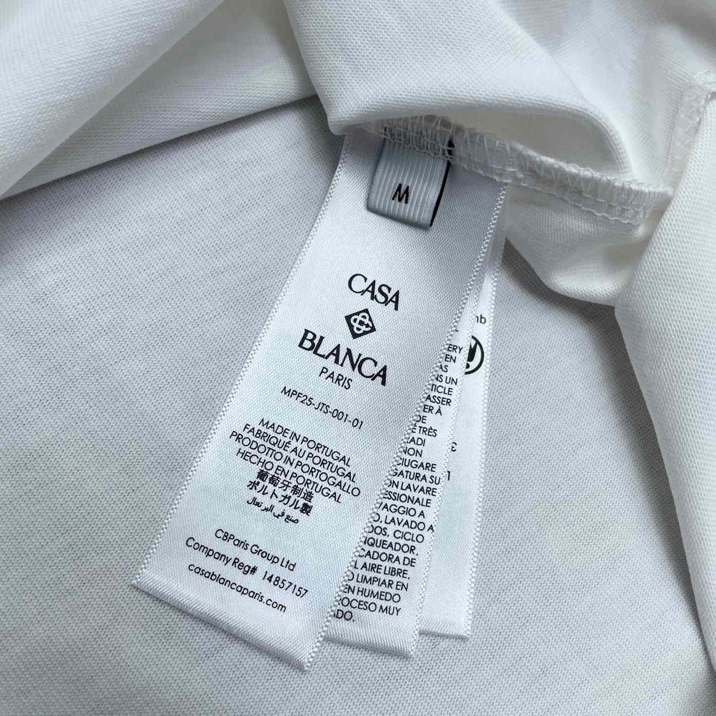 Casablanca Logo-patch Cotton T-shirt   C1076 - FashionPlug