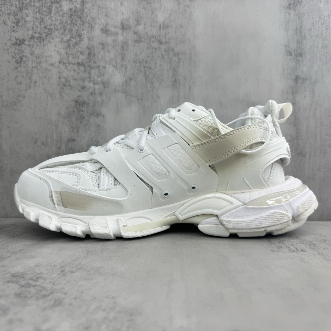 Balenciaga Track Signature Sneaker In White - FashionPlug
