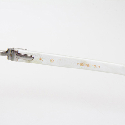 Cartier CT_3524012 White Buffalo Sunglasses In Silver Grey - FashionPlug