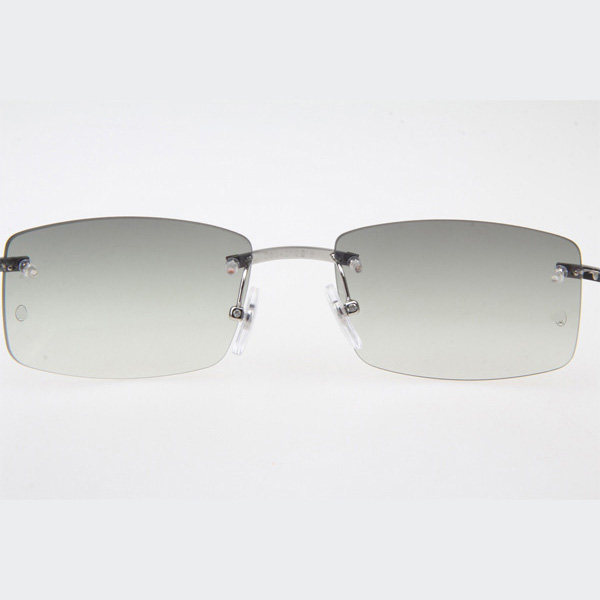 Cartier CT_3524012 White Buffalo Sunglasses In Silver Grey - FashionPlug