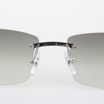 Cartier CT_3524012 White Buffalo Sunglasses In Silver Grey - FashionPlug